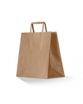 Take Away bruine papieren draagtassen 26x17x25cm 50 stuks  - Home