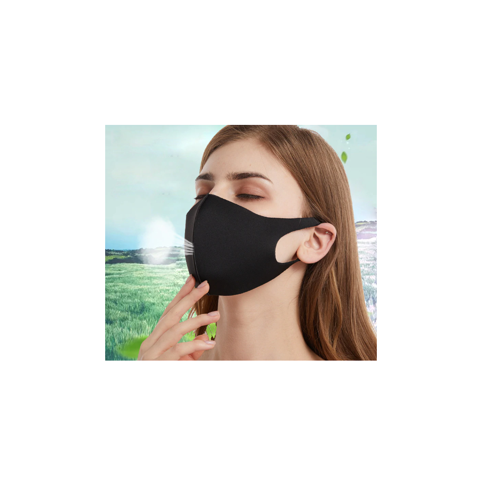 Masque En Tissu unisexe- Noir 1 Pièce  - Accueil