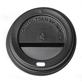 Couvercle noir pour gobelet à café à emporter 80mm 240ml - 50 pièce...