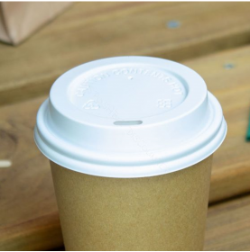 Gobelet à café à emporter Kraft 80mm 240ml marron- 100 pièces + cou... 2