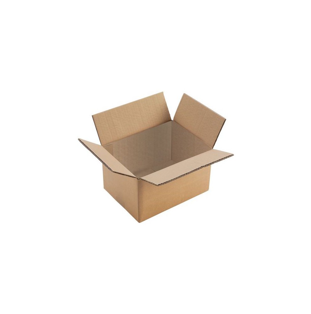 Caisse carton / boite en carton brun 25 x 15 x 10cm simple cannelur...