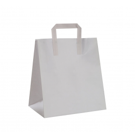 Take Away witte papieren draagtassen 26x17x25cm 50 stuks  - Home