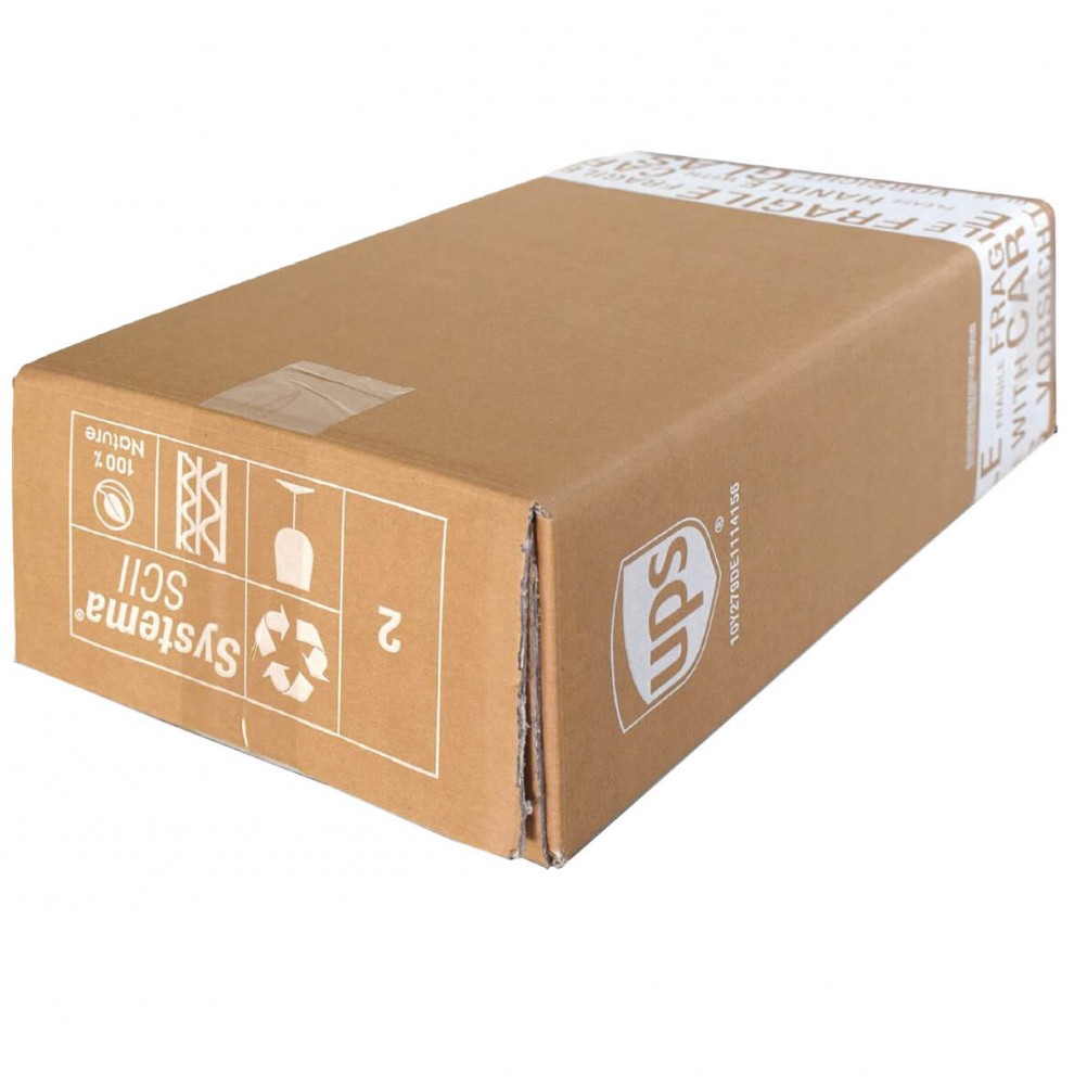 Boite d'expédition pour 2 bouteilles - double cannelure  - Accueil Boite d'expédition pour 2 bouteilles - double cannelure  - Accueil
