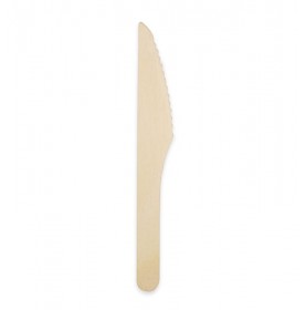 100 couteaux en bois 16,5cm  - Accueil