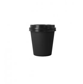 Espresso Koffiebeker karton 120ml 4oz zwart 100 stuks+ zwarte dekse...