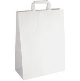 Witte draagtas van kraftpapier met platte oren  - Home 2