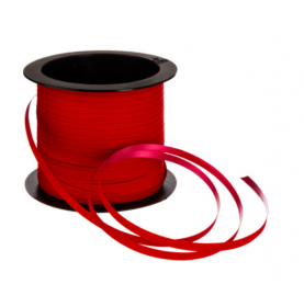 Bolduc rouge effet satiné 5mm x 20m  - Accueil