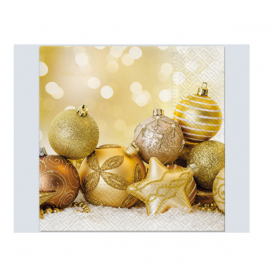 20 Tissue servetten 33x33cm 3 laags "Kerstmis"  - Home
