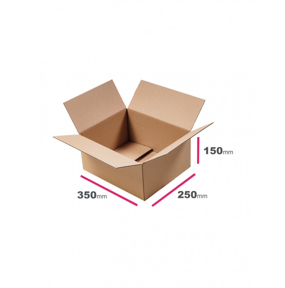 Caisse carton / boite en carton format B4 35x25x15cm en simple cann...