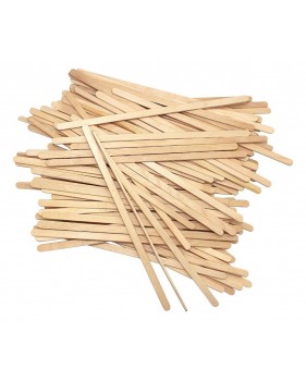 100 x Bâtonnets de Café en Bois de Bouleau Jetables  - Accueil