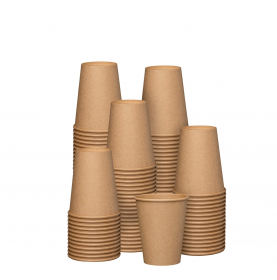 Coffee to go koffiebeker Nature Kraft 80mm 240ml 8oz bruin- 100 stu...