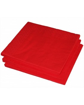 Papieren servet 2 laags rood 24x24cm (40 stuks)  - Home