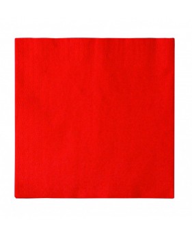 Papieren servet 2 laags rood 24x24cm (40 stuks)  - Home