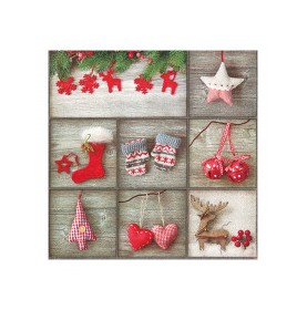 20 x serviettes 33x33cm 3 couches "Noel"  - Accueil