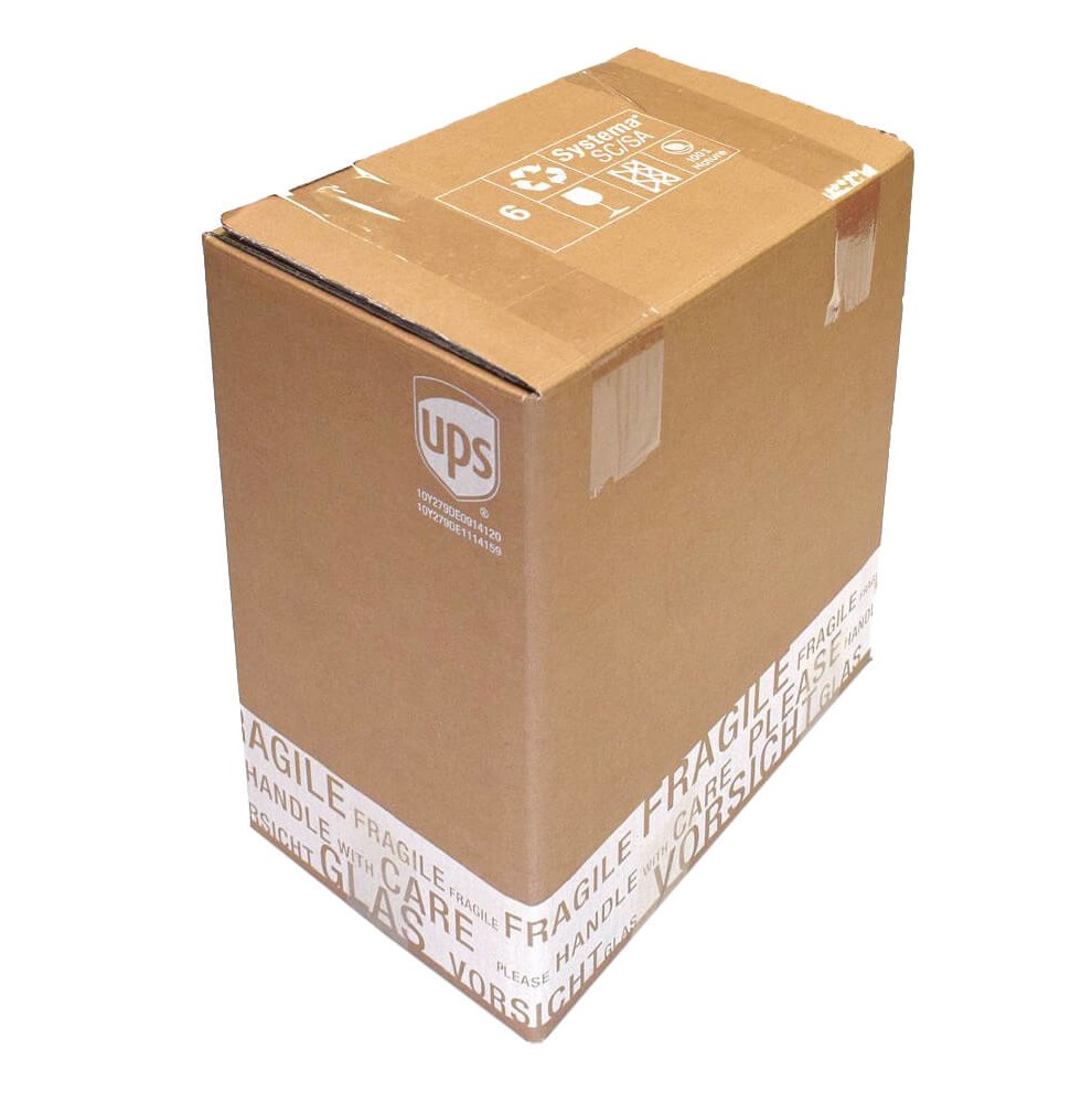 Wijnverzenddoos 6 flessen dubbelgolf / Verzenddoos voor 1 fles / Fl...