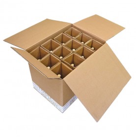 Wijnverzenddoos 12 flessen dubbelgolf / Verzenddoos voor 1 fles / F...