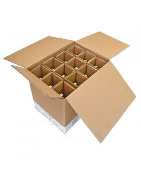 Wijnverzenddoos 12 flessen dubbelgolf / Verzenddoos voor 1 fles / F...