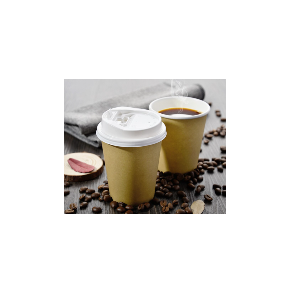 Gobelet à café à emporter Kraft 80mm 240ml marron- 100 pièces + cou... Gobelet à café à emporter Kraft 80mm 240ml marron- 100 pièces + cou...