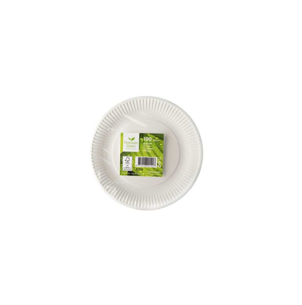 100 kartonnen borden 23cm + 100 kartonnen bekers 240ml-Wegwerp serv... 100 kartonnen borden 23cm + 100 kartonnen bekers 240ml-Wegwerp serv...