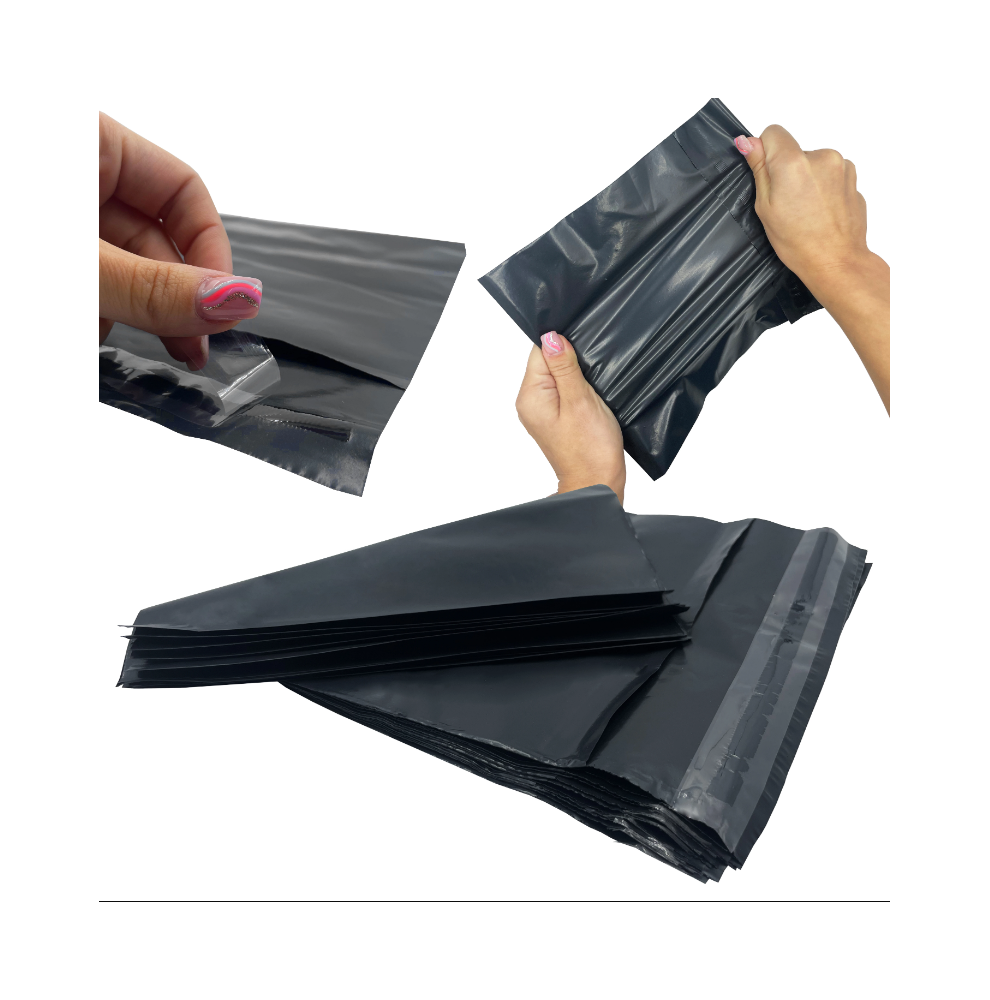50 x Zwarte Plastic Envelop Webshopzakken/ Verzendzakken / Verzende...