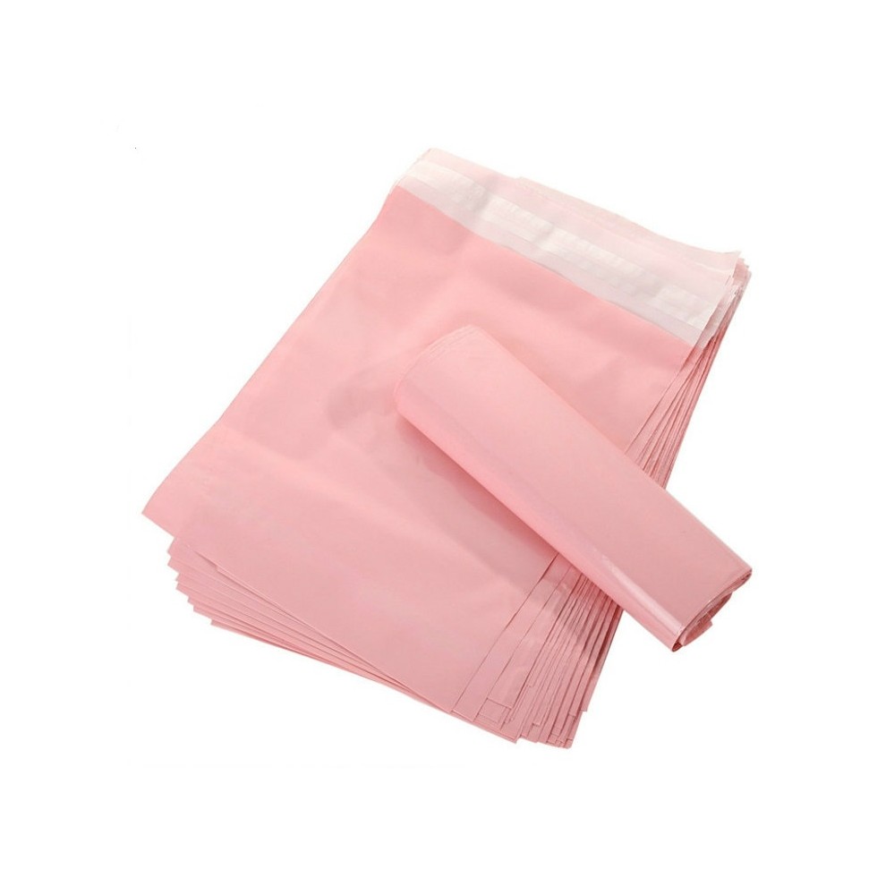 50 x Plastic Envelop Webshopzakken/ Verzendzakken kleur roos / Verz...