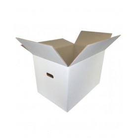 Caisse de déménagement 53 x 33 x 35 cm- Double cannelure - À poigné...