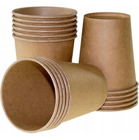 Koffiebeker karton 70,3mm 180ml 7oz vendingcup bruin100 stuks  - Home