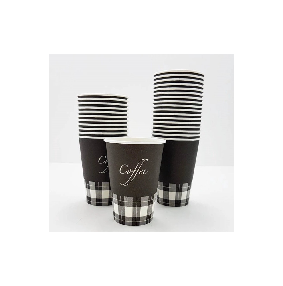 Koffiebeker karton 70,3mm 180ml 7oz "Premium"+ deksels 100 stuks  -...